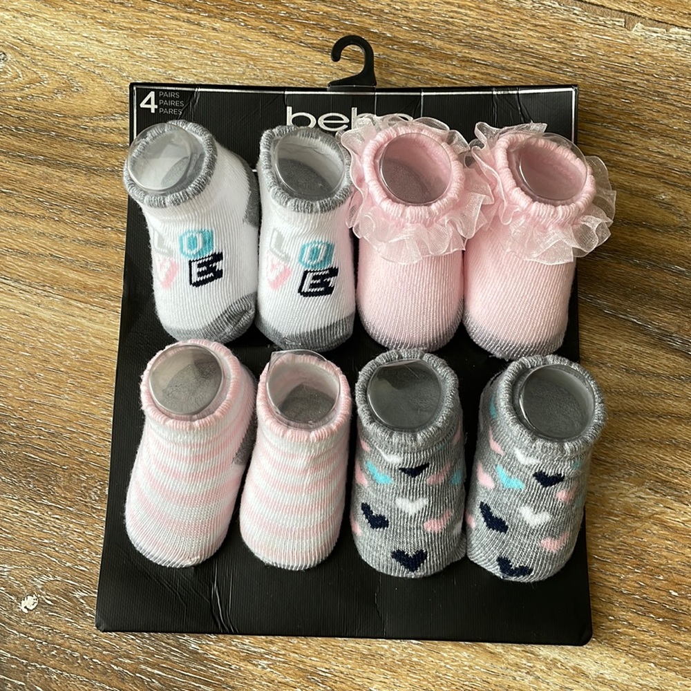 Bebe Baby 4 Pair Sock Set NWT